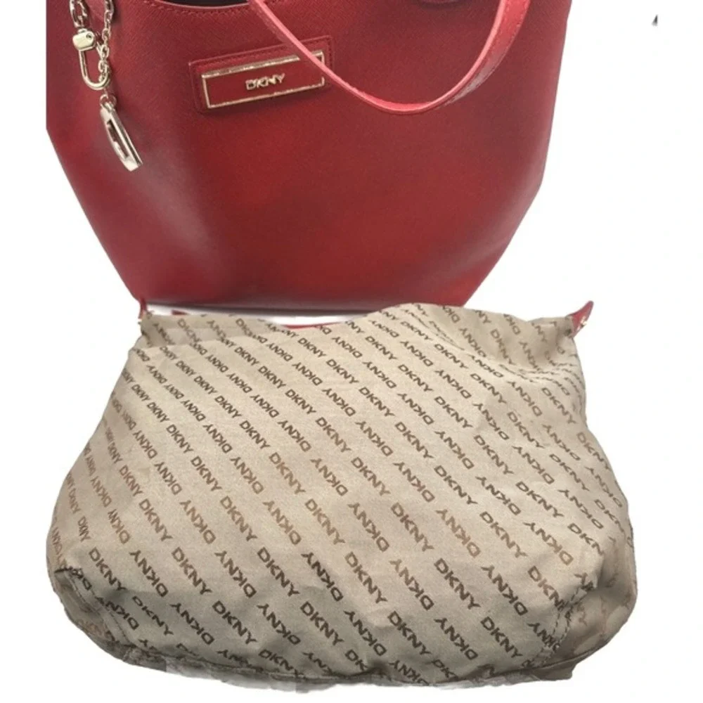 Dkny red saffiano